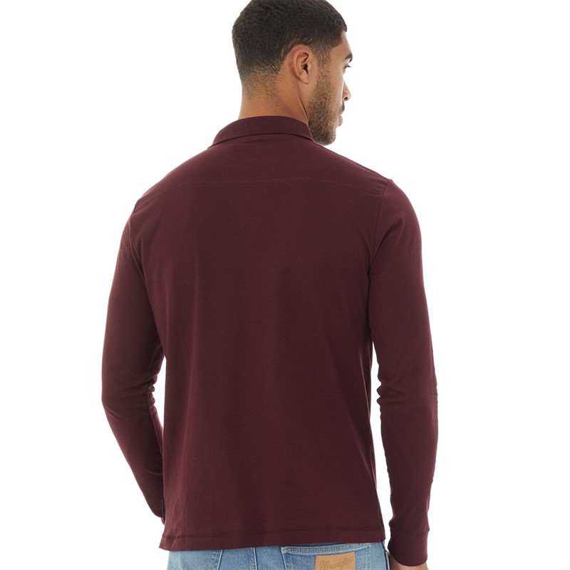 French Connection Mens Long Sleeve Polo Chateaux/Marine