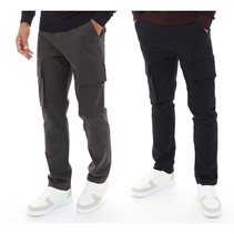 French Connection Herren Cargo Hose Zwei Pack Schwarz/Anthrazit