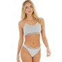 French Connection Womens Crop Top And Briefs Set Grey Melange