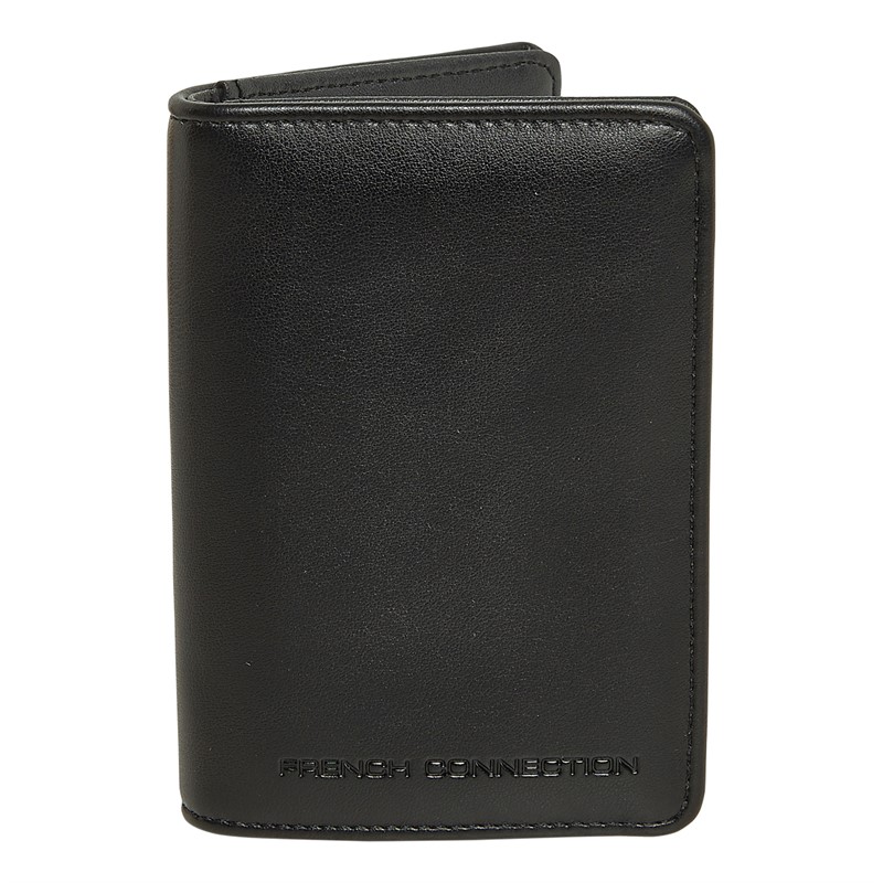 French Connection Mens Classic Folded Card Holder Black