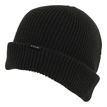 French Connection Heren FCUK Cash Beanie Zwart