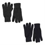 French Connection Mens Two Pack Touchscreen Gloves Charcoal/Marine