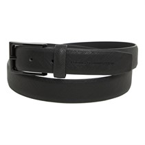 French Connection Mens Saffiano Belt Black