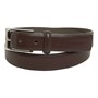 French Connection Mens Brushed Nickle Belt Brown