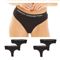 French Connection Womens Five Pack Thongs Black Multi 6