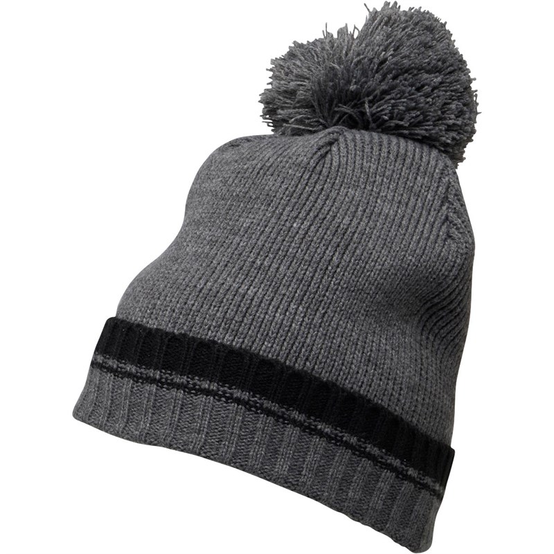 mens plain black bobble hat