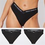 French Connection Womens Three Pack Vee Briefs Black