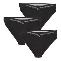 French Connection Womens Three Pack Vee Briefs Black