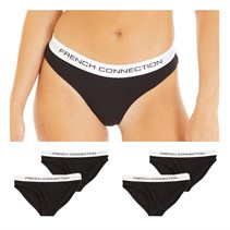 French Connection Womens Five Pack Briefs Black Multi 6