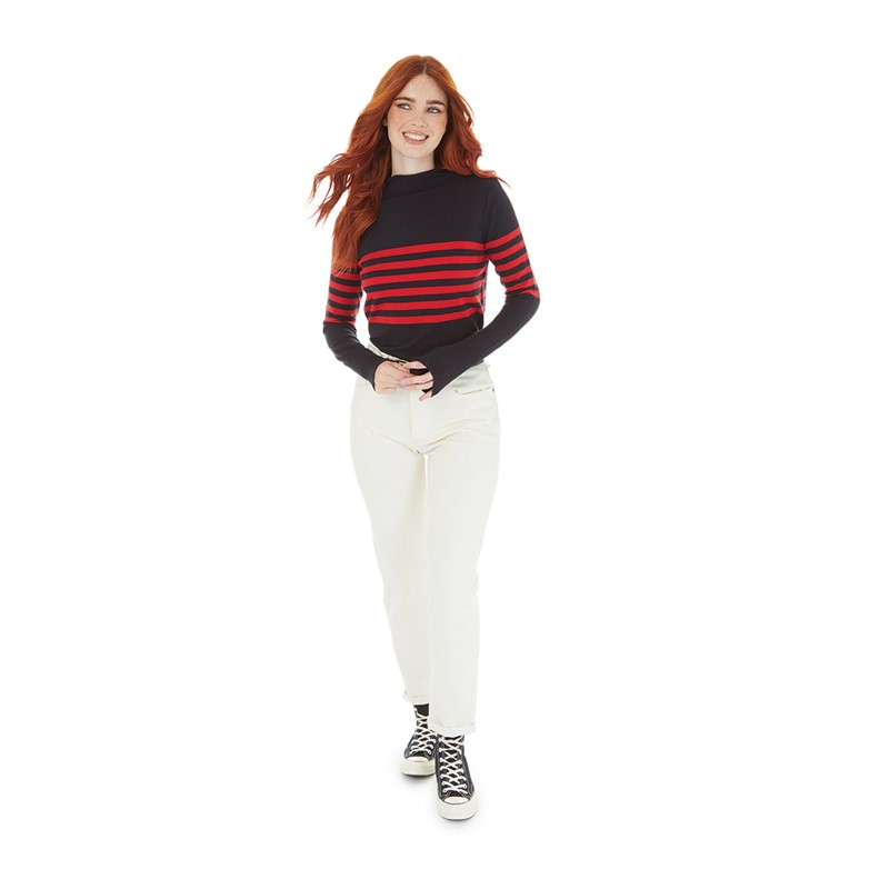 French Connection Womens Jumper Dark Navy/Poppy