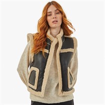 French Connection Womens Gilet Black/Ecru