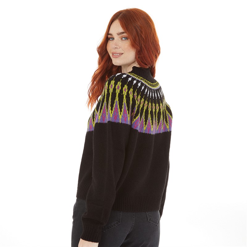 French Connection Womens Fairisle Jumper Black