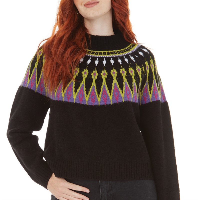 French Connection Womens Fairisle Jumper Black