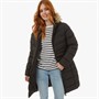 French Connection Womens Faux Fur Half Chevron Jacket Black