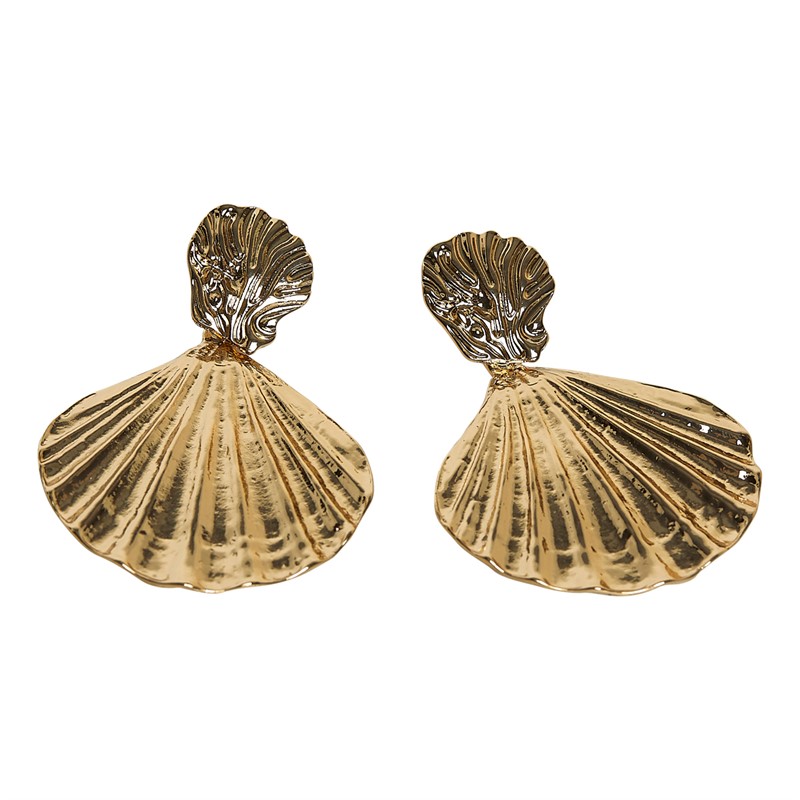 French Connection Womens Shell Stud Earrings Gold