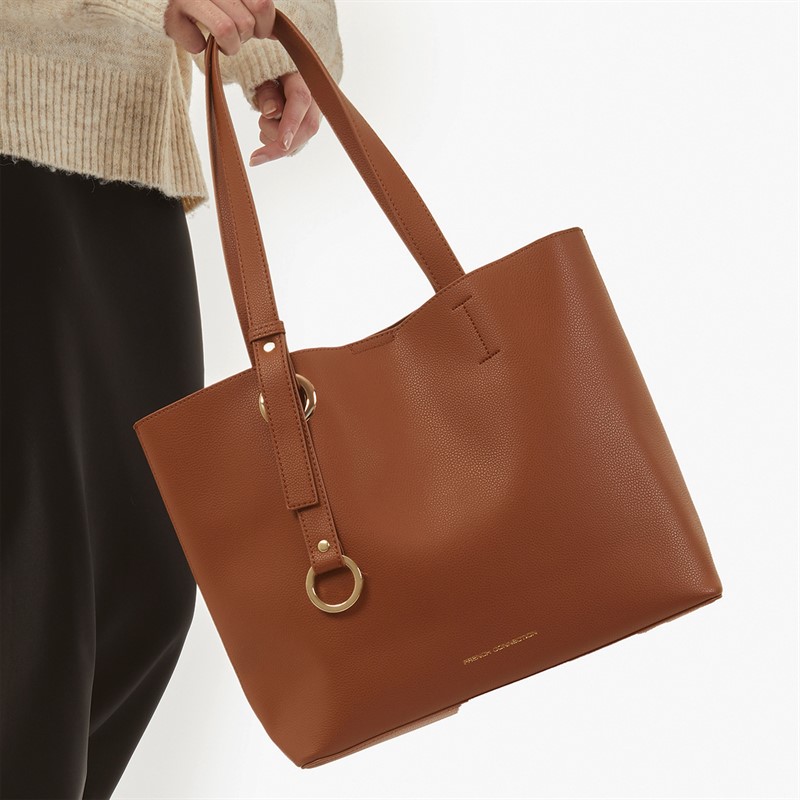 French Connection Womens Tote Bag Tan