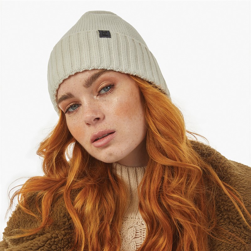 French Connection Womens Beanie Winter White