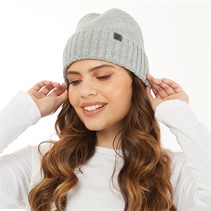 French Connection Womens Beanie Light Grey Marl
