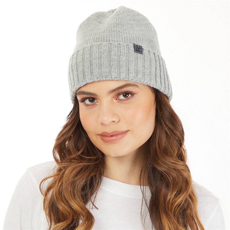 French Connection Womens Beanie Light Grey Marl