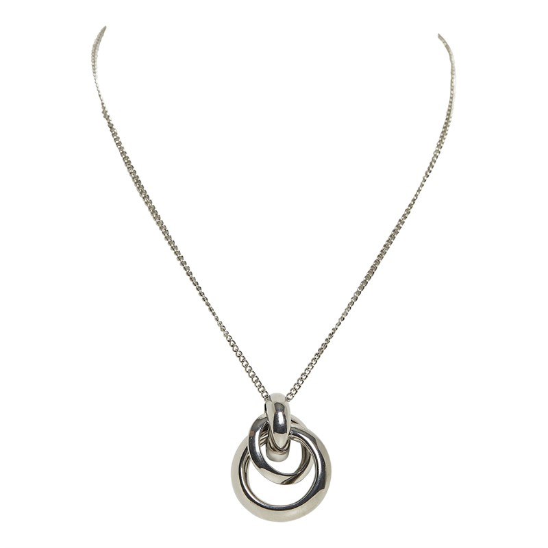 French Connection Womens Knot Necklace Steel
