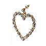 French Connection Womens Crystal Heart Earrings Gold