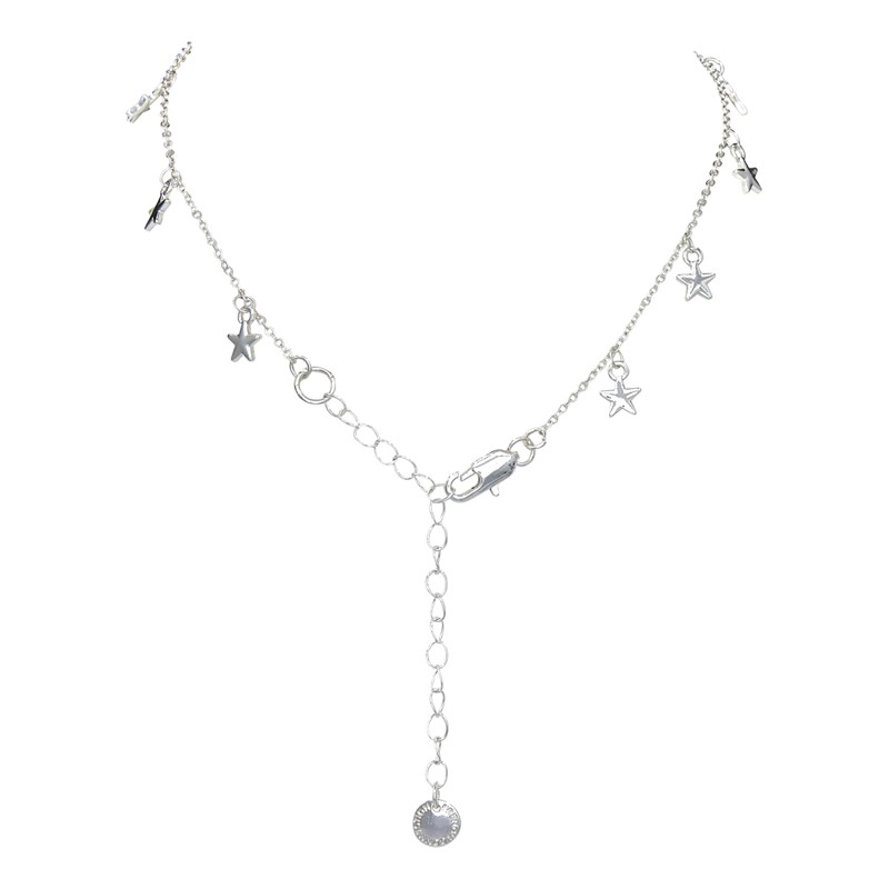French Connection Womens Star Cascade Necklace Silver