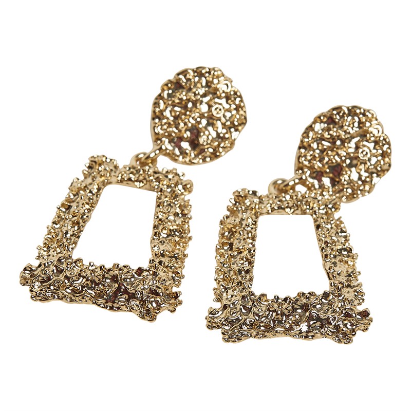 French Connection Womens Pyramid Earrings Gold