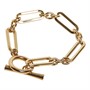 French Connection Womens Chain Loop Bracelet Gold