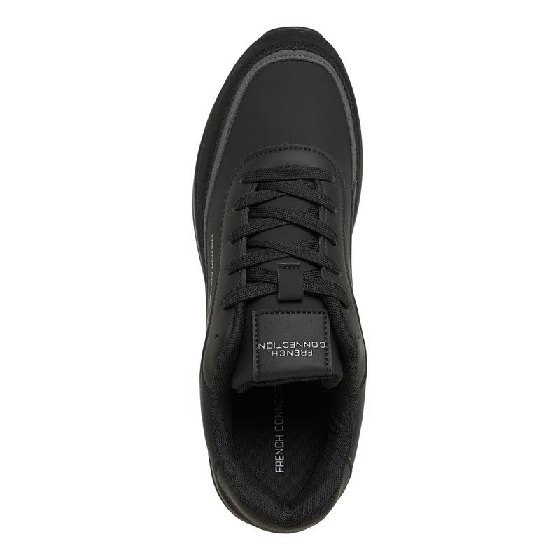 French Connection Herre PU/Suede Sneakers Sort