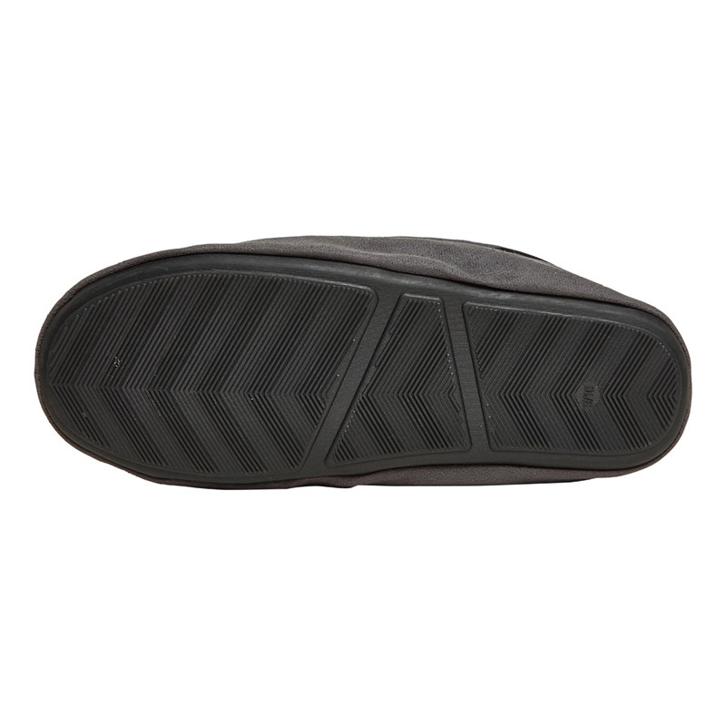 French Connection Mens Mocassin Slippers Charcoal