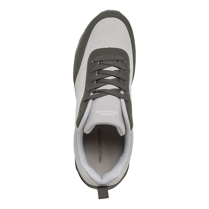 French Connection Mens Wen Logo Trainers Grey