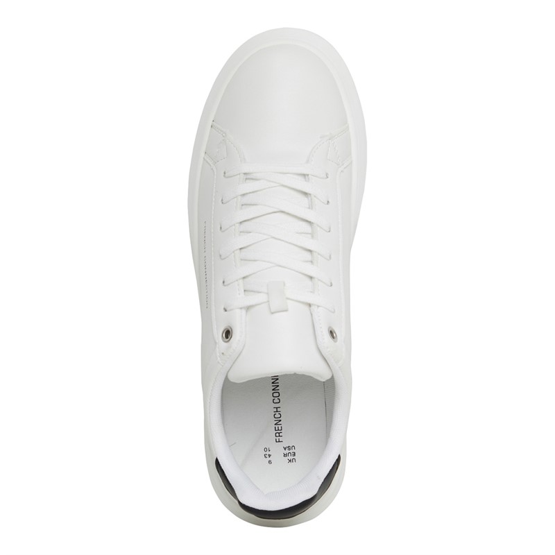French Connection Mens Hybrid Low Top Trainers White/Black