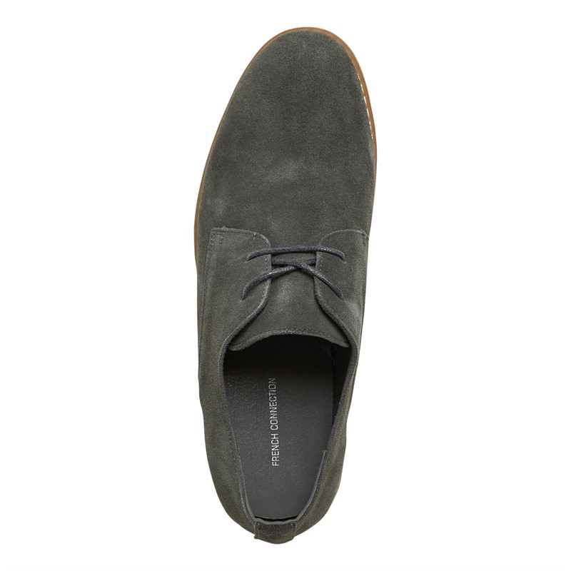 French Connection Mens Lace Up Shoes Grey