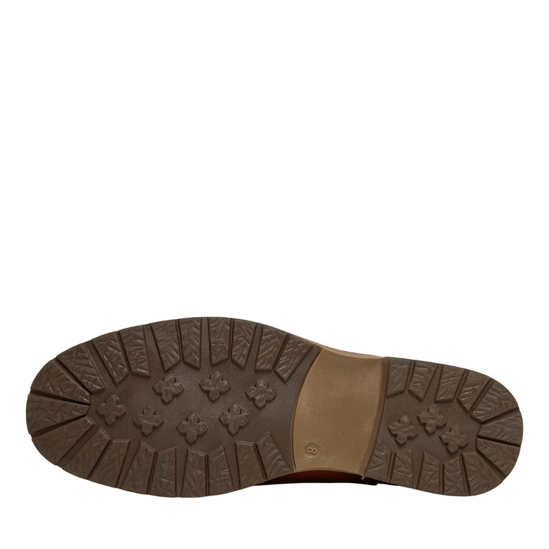 French Connection Mens FC Cleated Chelsea Boots Tan PU