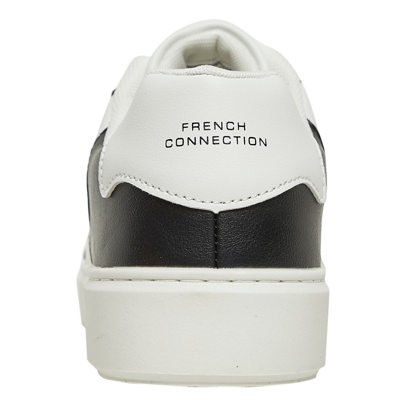 French Connection Mens Bay Trainers White/Black