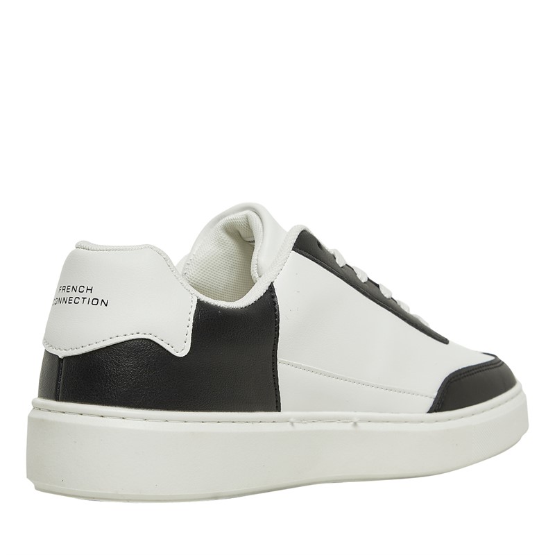 French Connection Mens Bay Trainers White/Black