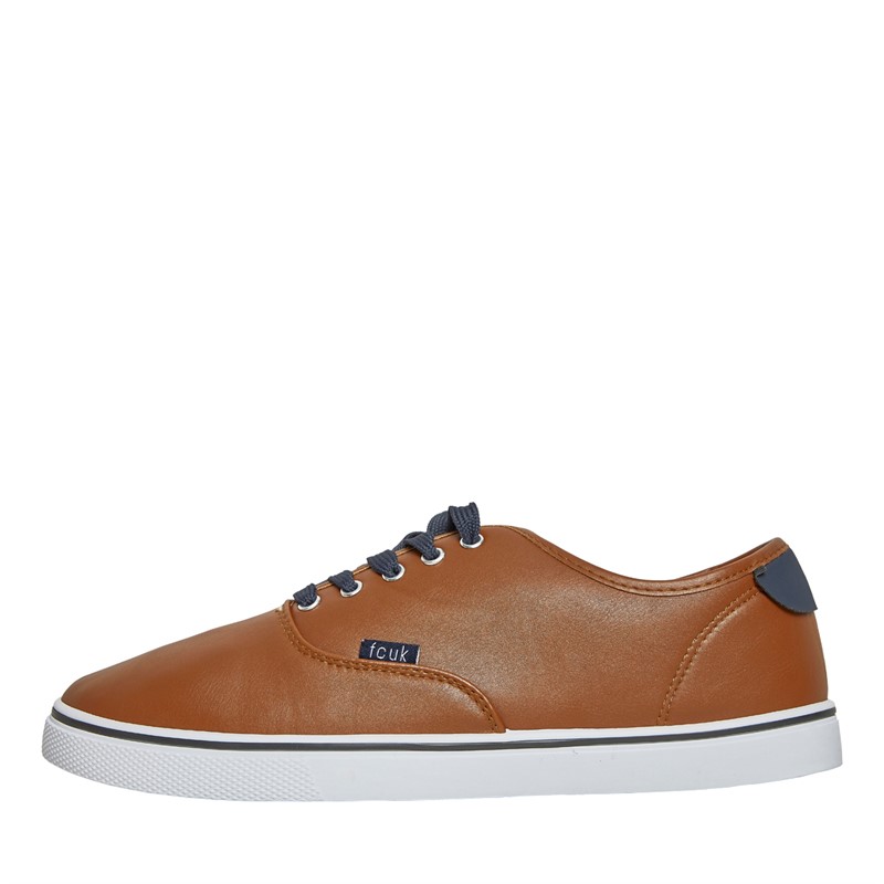 French Connection Mens Deck PU Shoes Brown