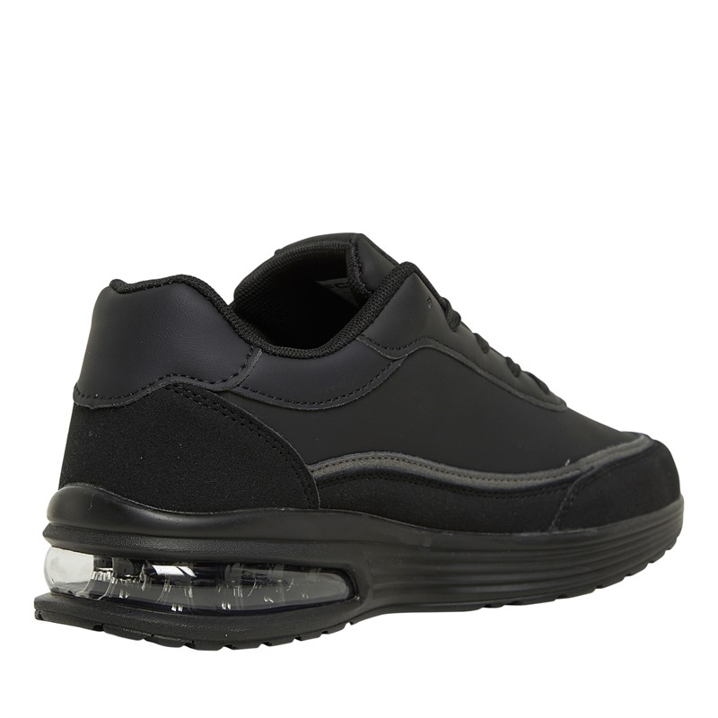 French Connection Junior Boys Suede Block Trainers Black/Black