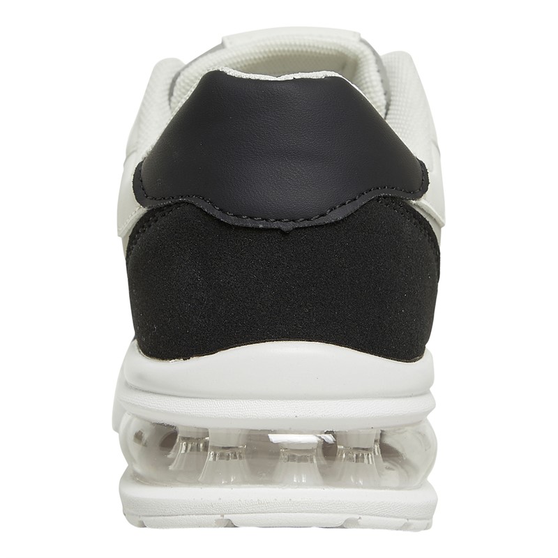 French Connection Junior Boys Suede Block Trainers White/Black