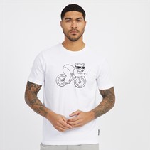 French Connection Mens Bike Rude Bear T-Shirt White/Black
