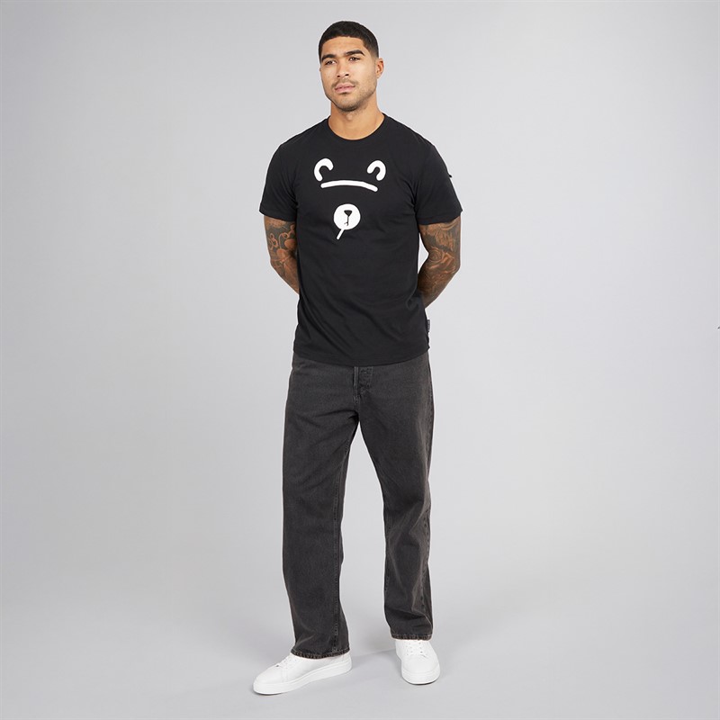 French Connection Mens Smoking Bear T-Shirt Black/White