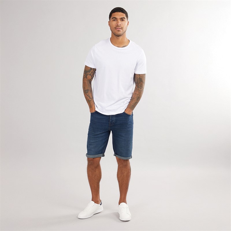French Connection Mens Denim 2 Shorts Ind50 - Midwash