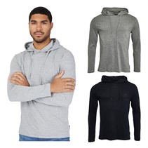 French Connection Mens Hooded Crown Three Pack Long Sleeve Tops Multi 3 - Marine/Light Grey Mel/White