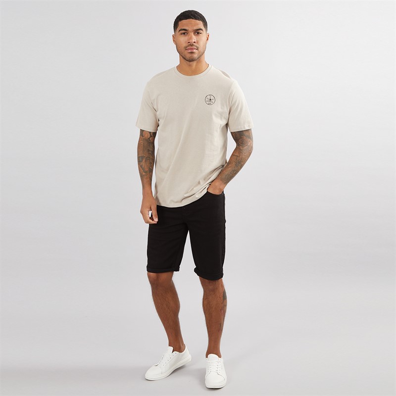 French Connection Mens Denim 2 Shorts Blk01 - Black