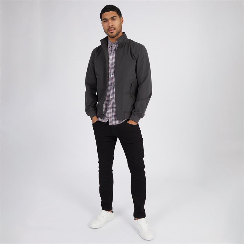 French Connection Mens Harrington Jacket Charcoal/Marine