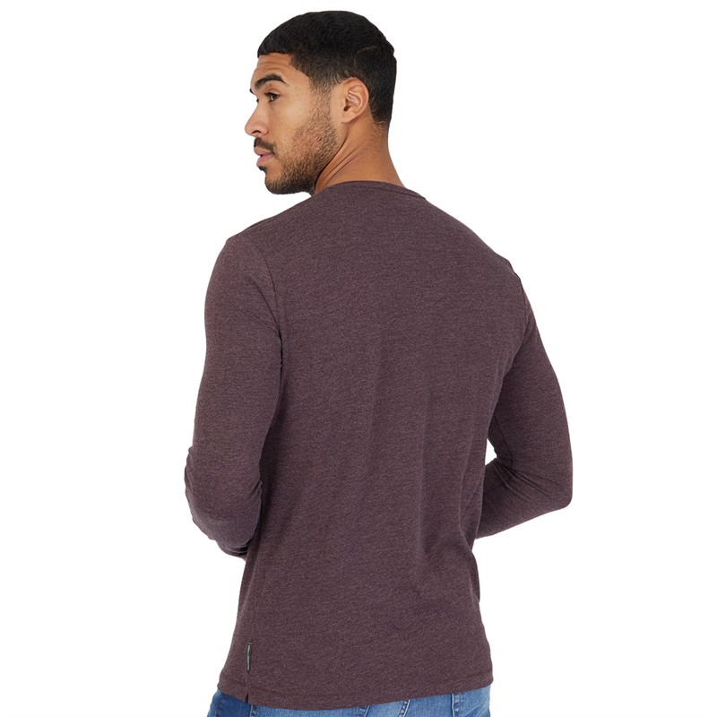 French Connection Mens Three Pack Long Sleeve Tops Multi 4 - Marine/Light Khaki/Chateaux Mel