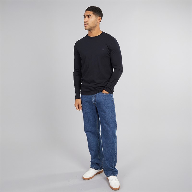 French Connection Mens Three Pack Long Sleeve Tops Multi 4 - Marine/Light Khaki/Chateaux Mel