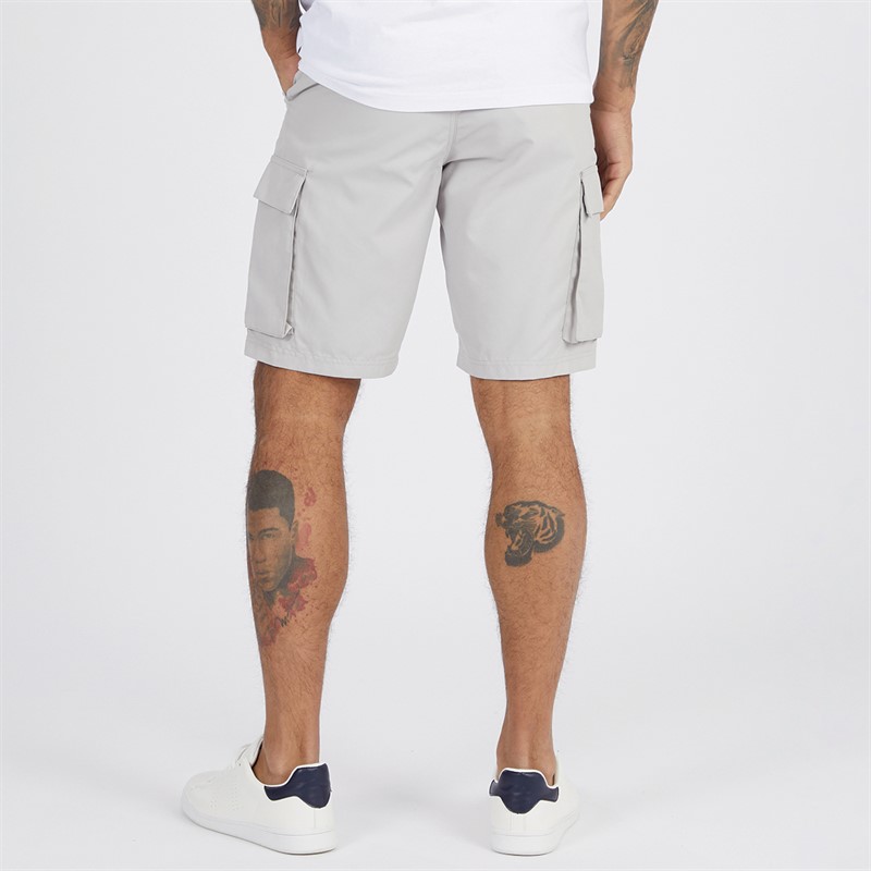 French Connection Mens Cargo Tech Shorts Light Grey