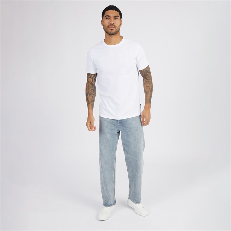 French Connection Mens Seven Pack T-Shirts Multi 5 - Marine/Light Blue Mel/Sage/Pink Mel/Lilac/Light Grey Mel/White