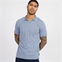 French Connection Mens Trophy Tipped Polo Light Blue Mel/White
